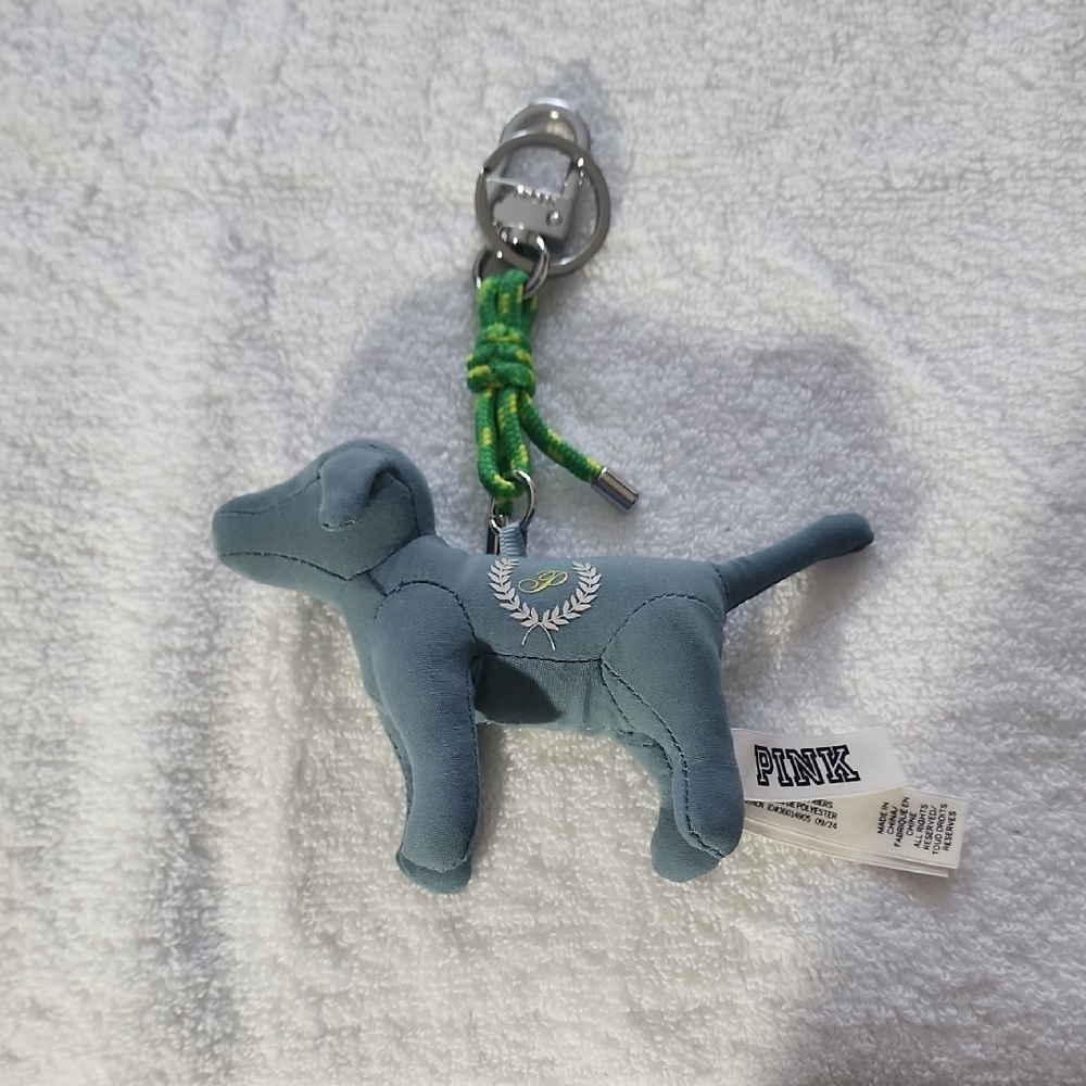 PINK Victoria's Secret Dog Keychain - Blue